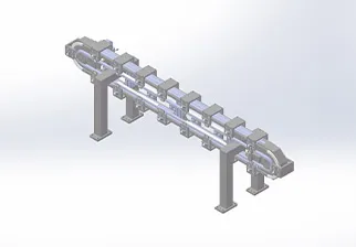 vertikale Installation ， Elliptische Profilkette ， Doppelspur vorne und hinten ， Ringschiene 255,18/1T